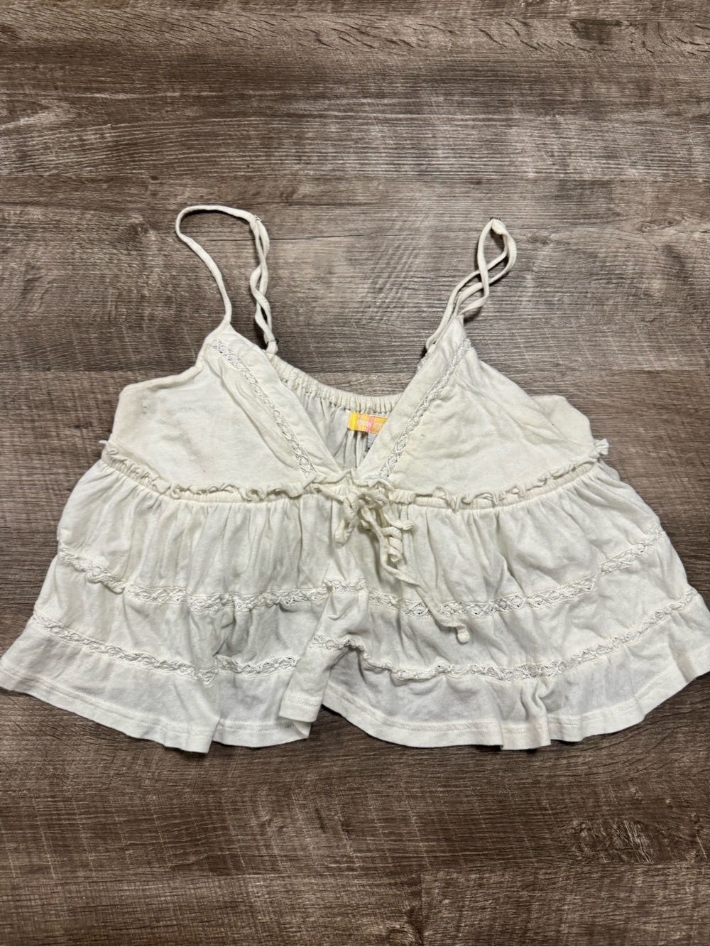 Urban Outfitters Flowy Ruffle Tank Top Crop Top Size Large